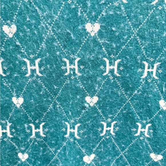 Heritage Juniors Tween Teen Y2K Teal and White Sweater Vest Academia Twee Retro - Picture 4 of 5